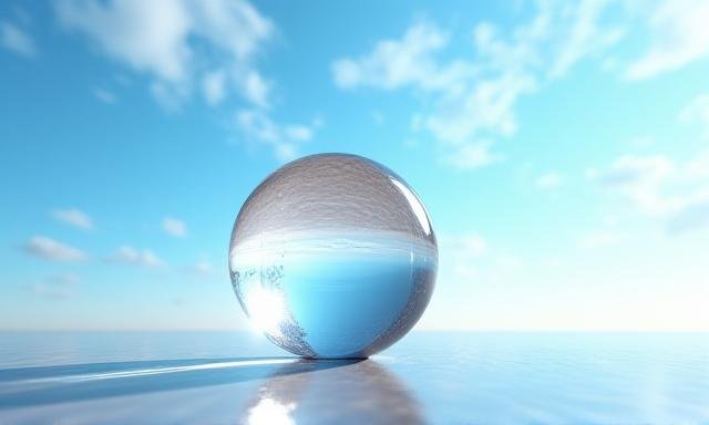 Abstract representation of data protection and clear skies